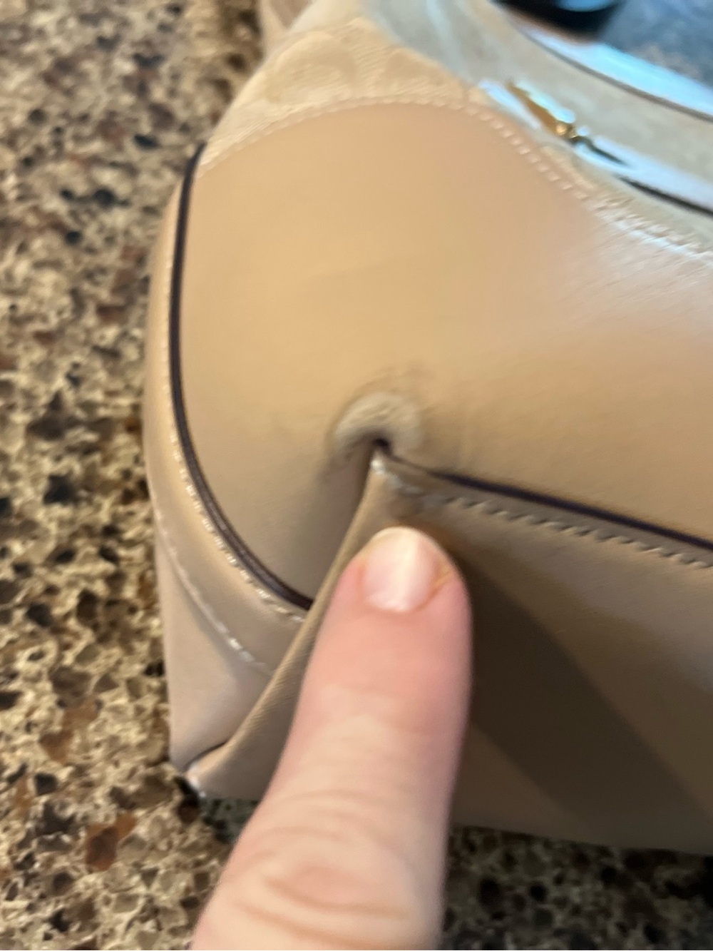 Coach Signature Canvas Hobo Shoulder Bag in Beige and Tan - Picture 6 of 10